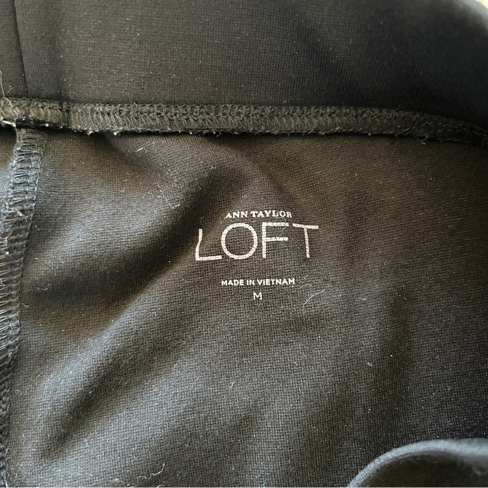 LOFT Black Knit Leggings Pants, Size Small - Picture 6 of 7